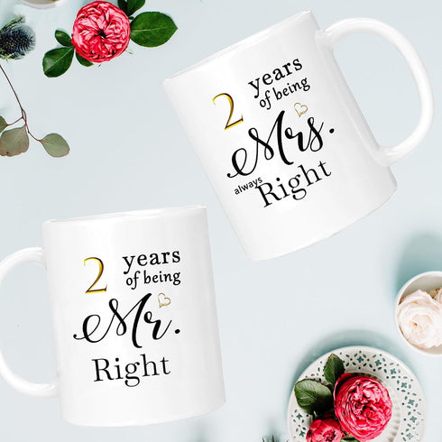 Anniversary Coffee Mugs Set of 2